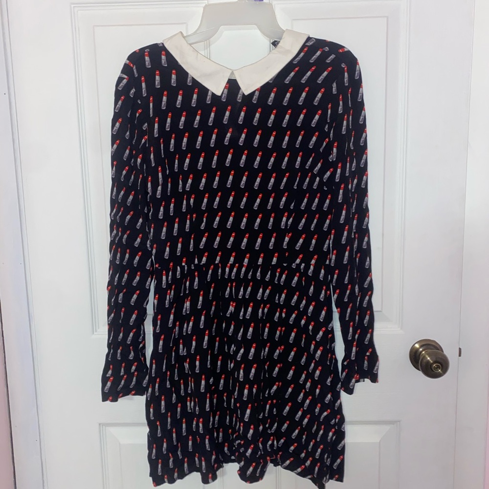 F21 Forever 21 Lipstick Collared Dress
